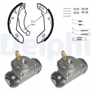 Delphi Bremsbacken vormontiert hinten Peugeot 205 309