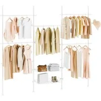 SoBuy Kleiderständer KLS04, Garderobenständer Kleiderschrank, verstellbares Regal, Schlafzimmer
