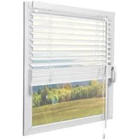Sol Royal Jalousie Holzjalousie SolDecor JH3 Jalousie aus Holz in Weiß, 50x130cm, Tür- und Fensterjalousie Holz Blickschutz 3,5 cm breite Lamellen