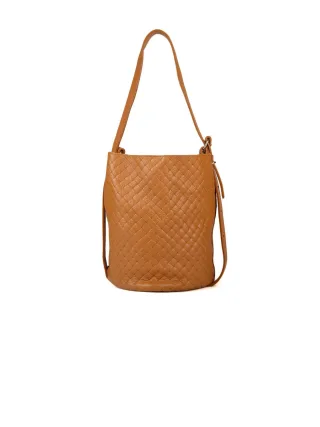 Giulia Monti Schultertasche Hellbraun