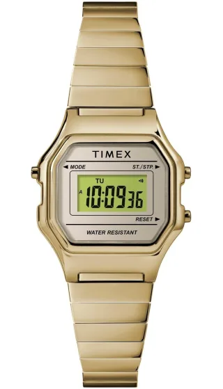Montre Timex Classic Digital Mini Pour Femmes Doré TW2T48000