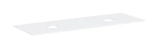 Hansgrohe Xevolos E Konsole 1570/550 mit 2 Ausschnitten für Aufsatzwaschtisch ohne Hahnloch, Mattwei 54335700
