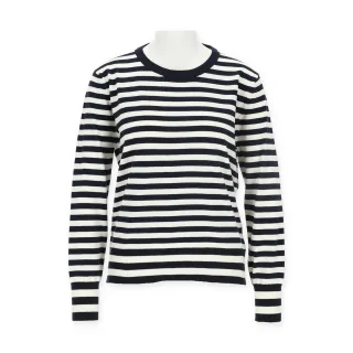 Halsüberkopf Accessoires - Pullover Rundhals Streifen marine - Gr. - xxl