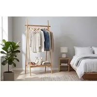 riess-ambiente Garderobenständer ZEN-BO 160cm natur - Bambus, Kleiderstange, m. Ablage, Massivholz, FSC, (Einzelartikel, 1 St), Natürliche Ankleide - ideal für helle, natürliche & ruhige Wohnungen