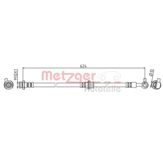 Metzger Bremsschlauch vorne rechts Renault Koleos