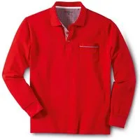 Rick Armand Langarm-Poloshirt Mit wärmenden Fleece-Futter