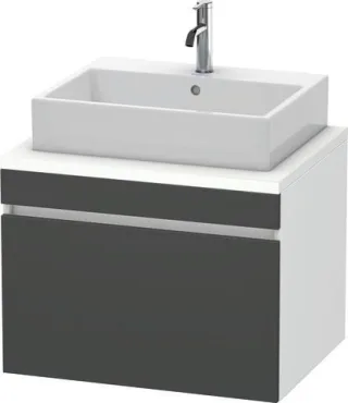 Duravit DuraStyle Konsolenwaschtischunterbau wandhängend Graphit & Weiß Matt 700x548x512 mm - DS5311 DS531104918