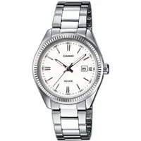 CASIO TIMELESS COLLECTION Quarzuhr LTP-1302PD-7A1VEG, Armbanduhr, Damenuhr, analog, Datum, Edelstahlarmband