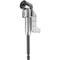 Trade-Shop Winkelgelenk Winkelgetriebe Winkelaufsatz für viele Akkuschrauber Winkelschrauber, Sechskantaufnahme (6,35mm Schaft HEX 1/4) und 105° Winkel