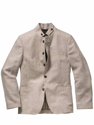 Mey & Edlich Herren Weizenwandeln-Sakko Beige 100 % Leinen
