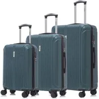 YONSLY Trolleyset Reisekoffer mit TSA-Zahlenschloss & YKK-Reißverschluss, 4 Rollen, (Hartschalen-Kabinenkoffer Set (M, L, XL), 3 tlg., Hartschalen Trolley Set), kratzfest pflegeleicht Wasserabweisend