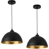 lux.pro Hängeleuchte, ohne Leuchtmittel, »Espoo« 2er Set Pendelleuchte Lampe schwarz