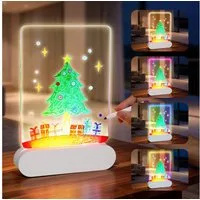 ANYSUN Zaubertafel LED Zeichenbrett für Kinder, Wiederaufladbare Doodle Glow Notiztafel, (mit 7 Farben Stift & 10 Story-Papier & 1200 mAh Akku), Kreatives Geschenk Spielzeug für Kinder/Mädchen/Teenager