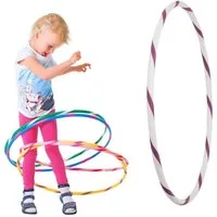 Hoopomania Hula-Hoop-Reifen Bunter Kinder Hula Hoop für kleine Profis, Ø60cm, Weiss-Lila