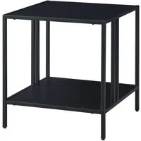 en.casa Beistelltisch, »Kumlinge« Sofatisch aus Stahl 47x45x45cm Schwarz