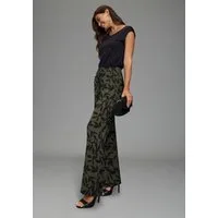 Laura Scott Jumpsuit 2-in-1-Look, einfarbiges Oberteil, geblümte Hose, Viskose-Jersey