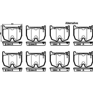 Hella Bremsbel?ge vorne Mercedes Cls E-Klasse S-Klasse Sl 8DB355010-381