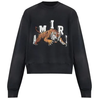 Amiri Vintage Tiger Schwarzes Sweatshirt
