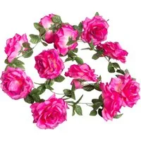 Kunstblume Rosengirlande Rose, Botanic-Haus, Höhe 180 cm