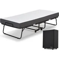 Beautissu Gästebett Gästebett Traumkraft klappbar 90x200 cm Liegefläche 190cm Reisebett mit Drahtgestell inkl Schutzhülle & 10, 5 cm Matratze