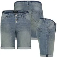 SUBLEVEL Bermudas Damen Jeans Shorts Bermuda Kurze Hose Shorts Short Denim Stretch Denim