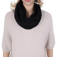MIRROSI Loop Damen Schal aus Musellin, Made in Italy 70x20cm, Uni, Schlauchschal, (Zweimal um den Hals wickelbar, ca. 70x20cm), Damen Halstuch ideal für Frühling, Sommer oder Herbst