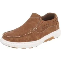 Coolwalk Herren Slipper Slip-On Halbschuh sportlich modern Slipper (92009898) Flach Slipper in Camel