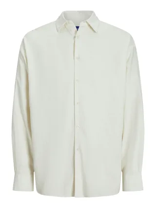 JACK&JONES - JORPAROS OVERSIZED SHIRT LS antique white - Gr. - XXL