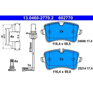 ATE Bremsbel?ge hinten Audi A4 A5 A6 A7 Porsche Macan