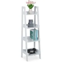 relaxdays Standregal weiß 4 Ebene