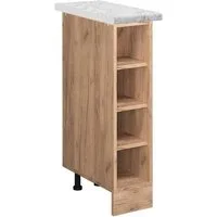 Vicco Unterschrank R-Line, Goldkraft Eiche/Goldkraft Eiche, AP Marmor (1-St)