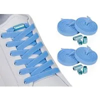 ELANOX Schnürsenkel 4 Stück 8 mm BREIT elastische Schnürsenkel mit Mettalkapseln