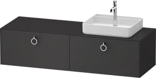 Duravit White Tulip Konsolenwaschtischunterbau wandhängend Graphit Seidenmatt 1600x550x408 mm - WT48 WT4890R58580000