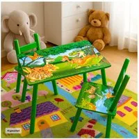 HTI-Living Kindersitzgruppe Kindertisch mit Stühlen Kinder, (Set, 3-tlg., 1 Tisch, 2 Stühle), Kindertischgruppe Dino mit 2 Stühlen