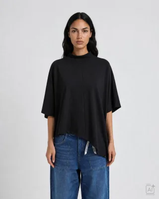 Smith&Soul - Oversize Asymmetric Sweat Interlock marine - Gr. - M