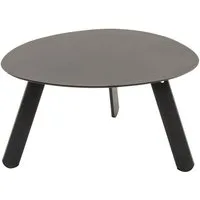 habeig Gartentisch Ovaler Beistelltisch aus Stahl, 74x60x36cm, Belastbar bis 25kg, aus Metall