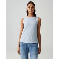 OPUS Shirttop ILONKI Loose in edler Strickoptik ärmellos und mit Rundhalsausschnitt