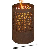 relaxdays Feuerkorb Feuertonne Rostoptik