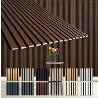 Hexim Wanddekoobjekt AP13 (Akustikpaneele 278x60cm Holz Comfort - flexible Holzpaneele Platten Lamellenwand MDF Wandpaneele Lamellenverkleidung Wandverkleidung schalldämmend 1.67m² Catania Oak)