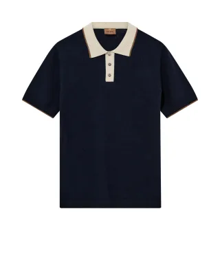 mos mosh gallery - MMGFrancesco Polo SS Knit estate blue - Gr. - XL