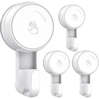 Elegear Wandhaken 2Pack Saugnapf Haken Ohne Bohren, Saughaken Extra Stark, Max 5KG, Badezimmer, Küche, Schlafzimmer, (4-St), Saugnäpfe für Fenster Dusche Bad Küche, Wiederverwendbarer Wandhaken
