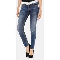 Cipo & Baxx Slim-fit-Jeans Jeans mit trendigen Ziernähten, WD462