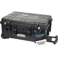 HMF Kameratasche Outdoor-Trolley, ODK400, Fotokoffer, Kamerakoffer, mit Rasterschaumstoff, 58,5 x 45 x 27,5 cm Schwarz