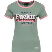 QueenKerosin Print-Shirt Queen Of Fucking Everything (1-tlg) im Retro-Design
