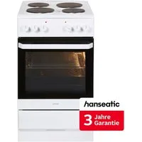 Hanseatic Platten-Standherd 89317732, Simple Steam Reinigungsfunktion, inkl. 3 Jahre Herstellergarantie