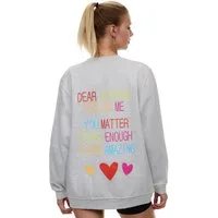 Worldclassca Sweatshirt Worldclassca Oversized Sweatshirt YOU MATTER Print Langarm Pullover