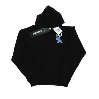 Disney - "Lilo And Stitch Stitch Backside Breast Print" Kapuzenpullover für Herren (Schwarz)