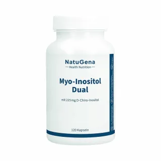 NatuGena Myo-Inositol Dual | 120 Kapseln | Myo-Inositol & D-Chiro-Inositol | 9:1 Verhältnis | vegan