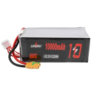 URUAV 22.2V 10000mAh 60C 6S LiPo Battery XT90 Plug for RC Drone