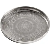 Spetebo Kerzentablett aus Metall im Orient Design (Anzahl, 1 St., Stück), Mit 3 Antiutsch-Pads